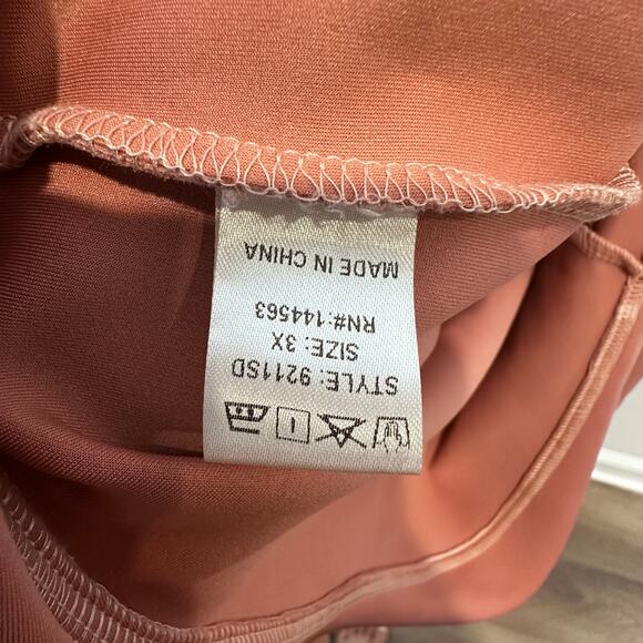 Fashion Nova Suede Ruffle Dress Dusty Pink Off Shoulder Mermaid Curvy Size 3X - Picture 6 of 11